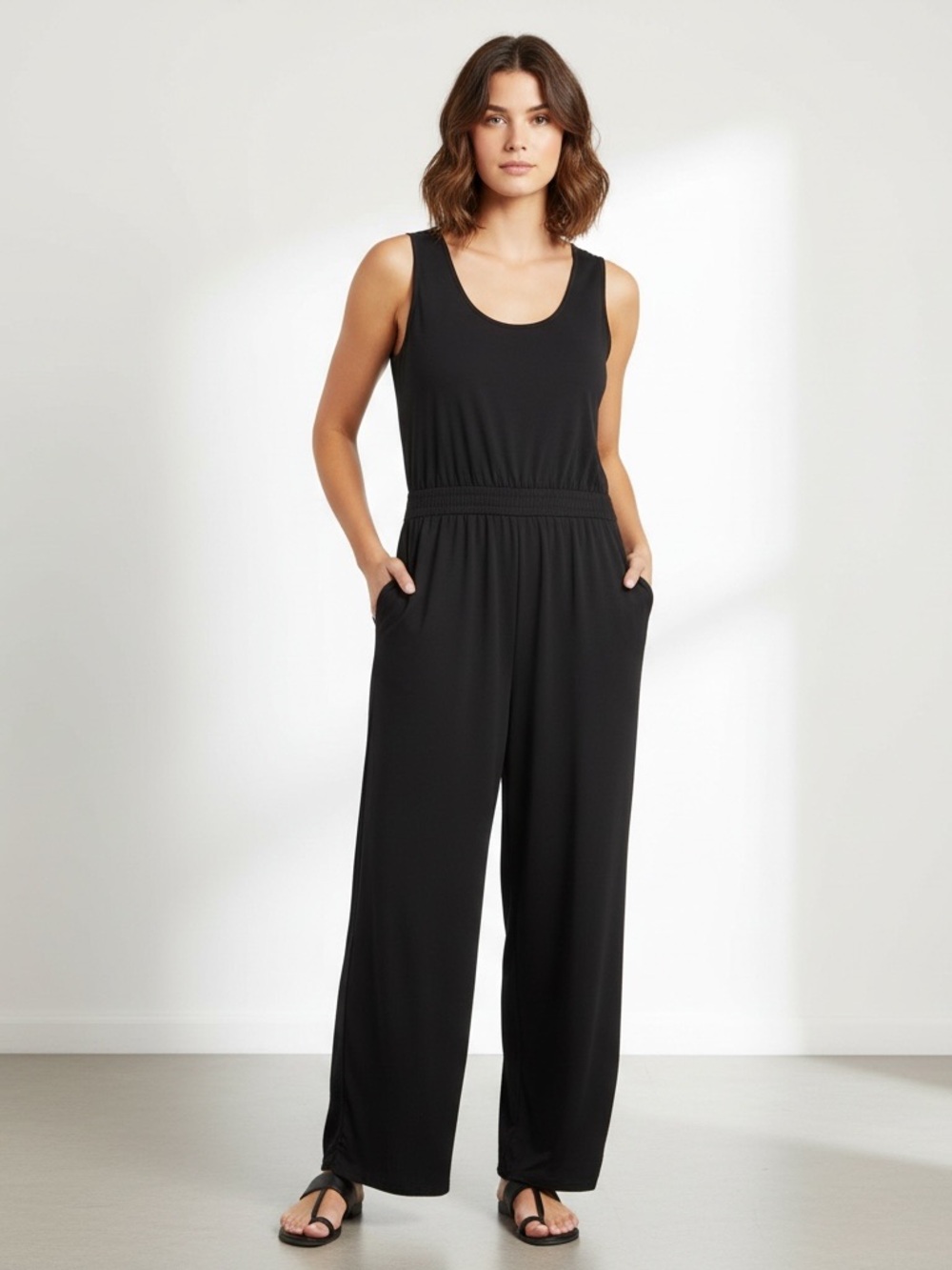 Soma Black Sleeveless Comfort Neutral Jumpsuit- -XL - A112